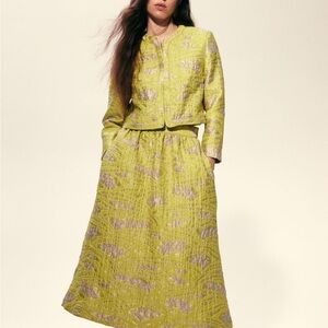 HM Brocade cropped jacket